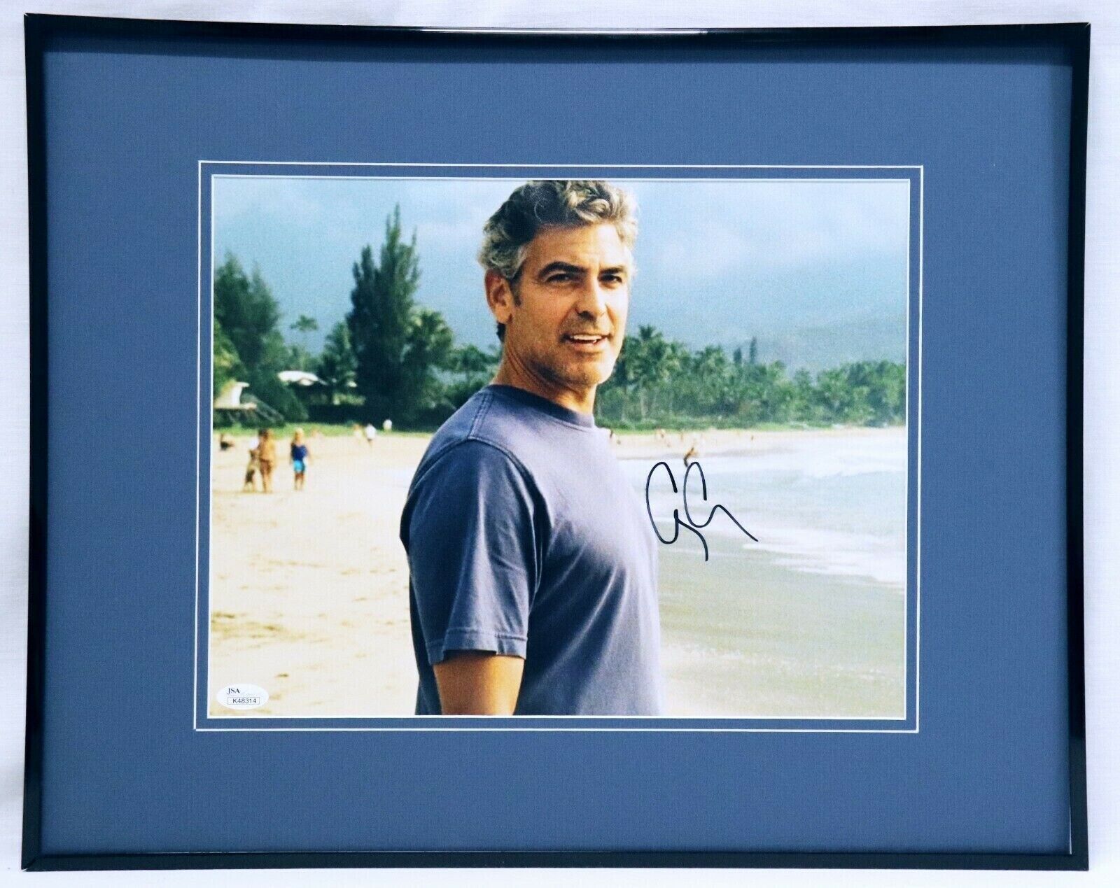 George Clooney Signed Framed 16x20 Photo Display JSA Perfect Storm 