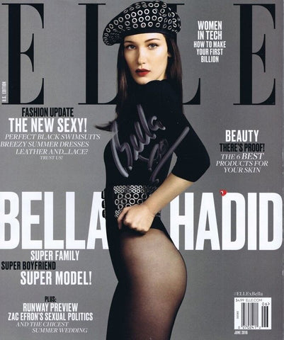 Bella Hadid Signed Full 2016 Elle Magazine