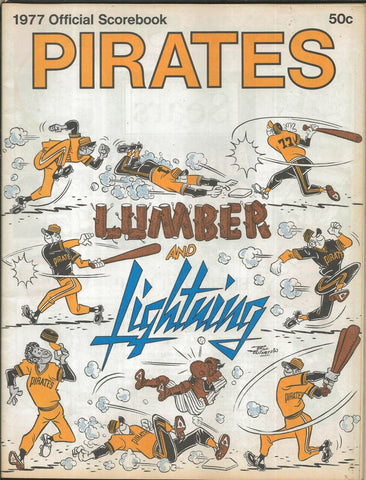 ORIGINAL Vintage 1977 Pittsburgh Pirates vs LA Dodgers Program Unscored