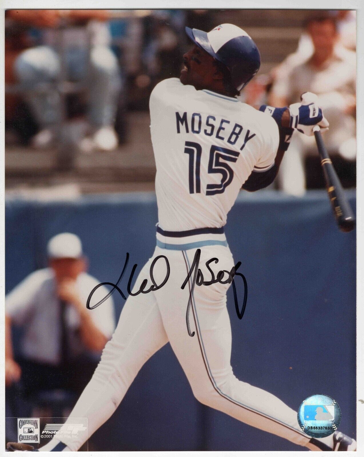 Lloyd Moseby Signed 8x10 Photo Blue Jays