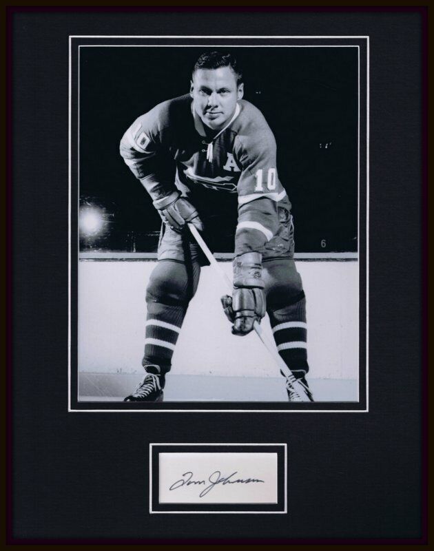 Tom Johnson Signed Framed 11x14 Photo Display Canadiens