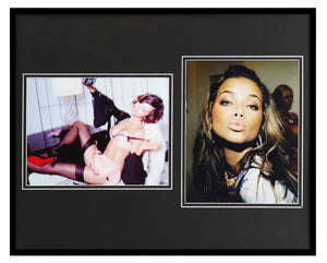 Adriana Lima Signed Framed 16x20 Stockings Lingerie Photo Set 