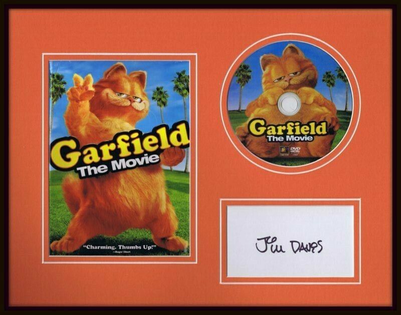 Jim Davis Signed Framed 11x14 Garfield the Movie DVD & Photo Display