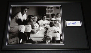 Hank Bauer Signed Framed 12x18 Photo Display Orioles Yankees