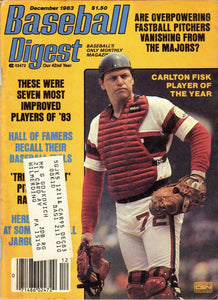 VINTAGE Dec 1983 Baseball Digest Magazine Carlton Fisk White Sox