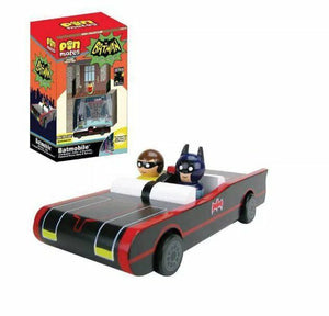 NEW SEALED Bif Bang Pow! DC Batman Robin Batmobile Wooden Pin Mates Set #/600