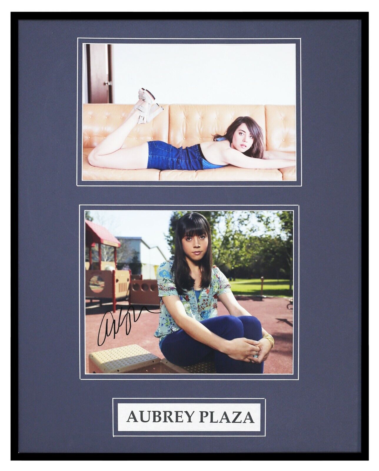 Aubrey Plaza Signed Framed 16x20 Photo Set AW Parks & Recreation Legion