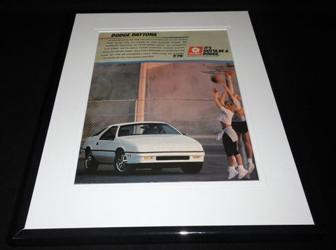 1987 Dodge Daytona 11x14 Framed ORIGINAL Vintage Advertisement 