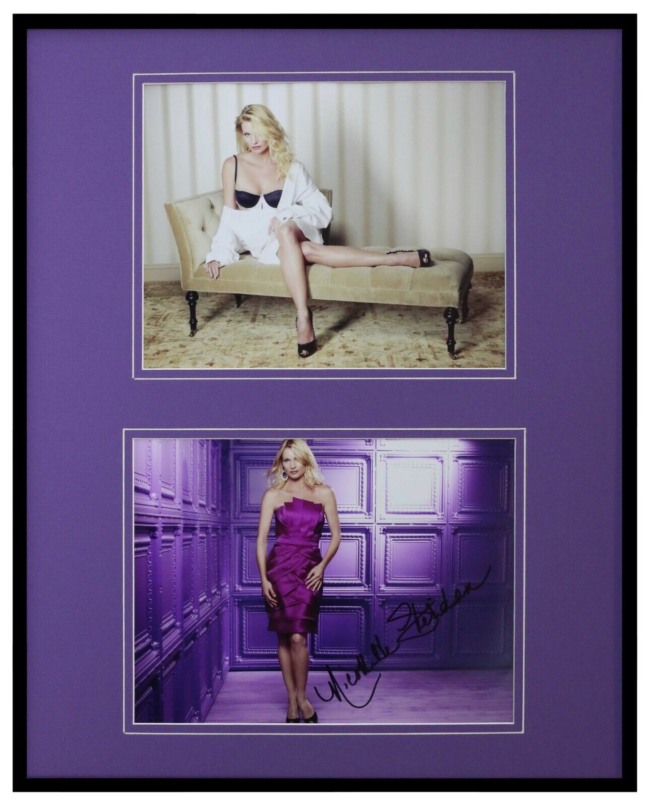 Nicollette Sheridan Signed Framed 16x20 Lingerie Photo Set AW