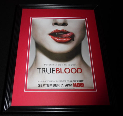 True Blood 2008 Premiere HBO Framed 11x14 ORIGINAL Vintage Advertisement