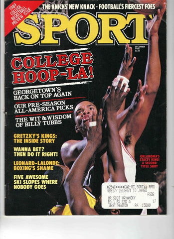 Dec 1988 Sport Magazine Stacey King Oklahoma