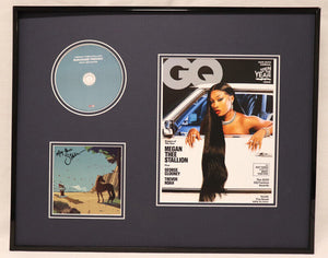 Megan Thee Stallion Signed Framed 16x20 CD + GQ Cover Display JSA