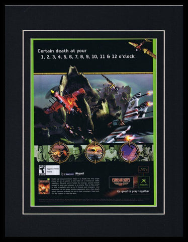 2003 Crimson Skies XBox Framed 11x14 ORIGINAL Vintage Advertisement