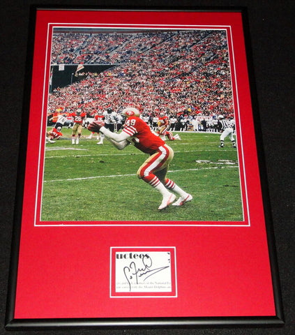 Freddie Solomon Signed Framed 12x18 Photo Display JSA 49ers