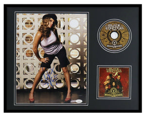 Fergie Signed Framed 16x20 CD & Photo Set JSA Black Eyed Peas Monkey Business