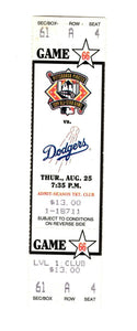 Aug 25 1994 LA Dodgers @ Pittsburgh Pirates Phantom Ticket - Strike Season