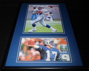 Dave Krieg Signed Framed 12x18 Photo Display JSA Seahawks