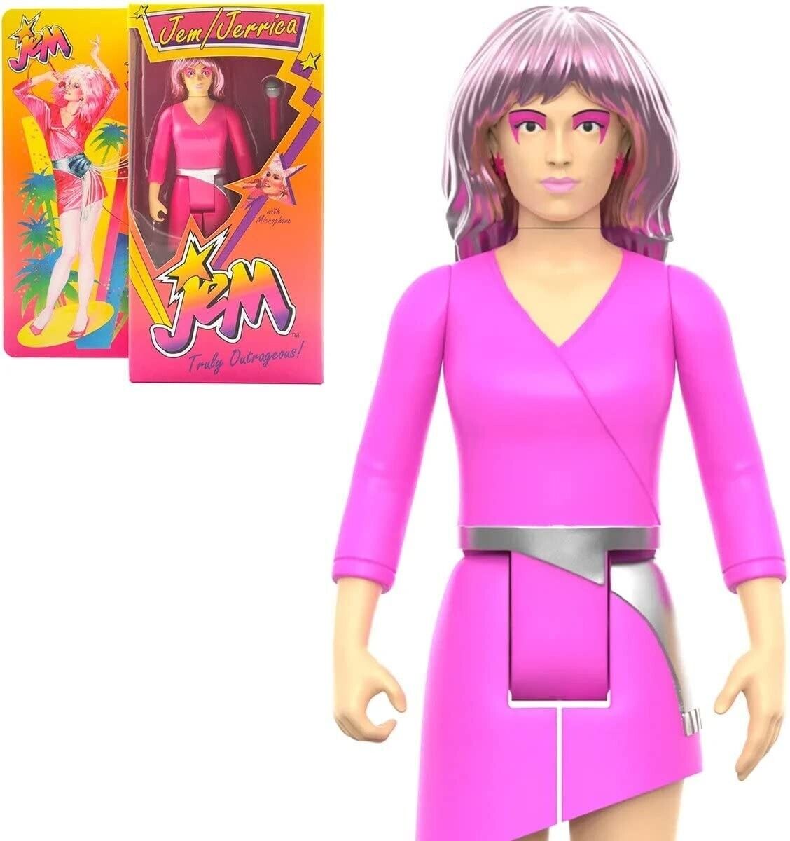 NEW SEALED 2022 Super7 Jem and the Holograms Neon Box Reaction Figure