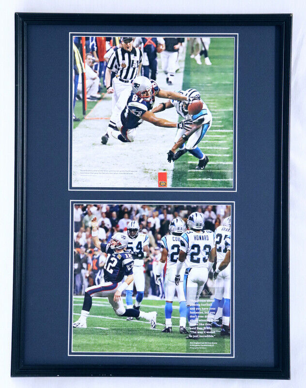 Super Bowl XXXVIII New England Patriots vs Panthers Framed 18x24 Photo Display 