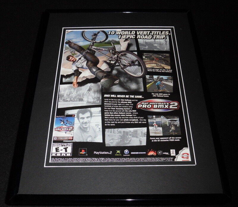 Matt Hoffman's Pro BMX 2 2002 PS2 XBox Framed 11x14 ORIGINAL Advertisement 