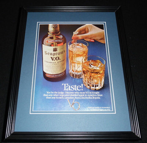 1981 Seagram's V.O. Whisky 11x14 Framed ORIGINAL Vintage Advertisement 