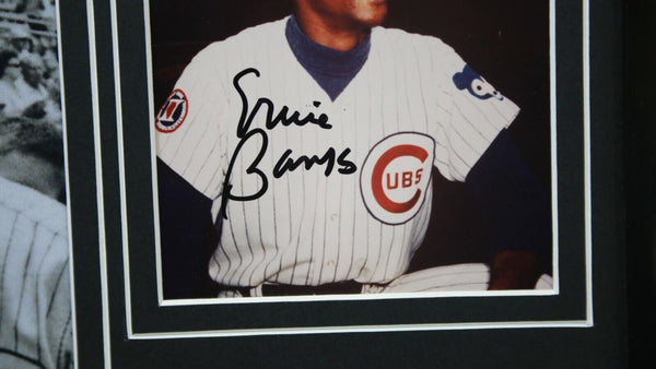 Ernie Banks Signed Framed 11x14 Photo Display JSA Cubs