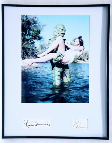 Ricou Browning & Julie Adams Dual Signed Framed Black Lagoon Photo Display 