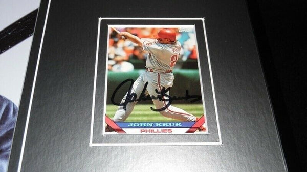 John Kruk Signed Framed 11x17 Photo Display ESPN Phillies