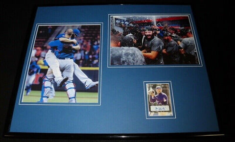 Jake Arrieta Signed Framed 16x20 Rookie Card & Photo Set JUST Cubs