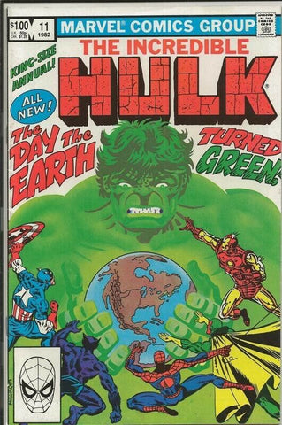 Incredible Hulk Annual #11 ORIGINAL Vintage 1982 Marvel Comics Spiderman 