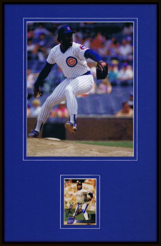 Lee Smith Signed Framed 11x17 Photo Display Chicago Cubs