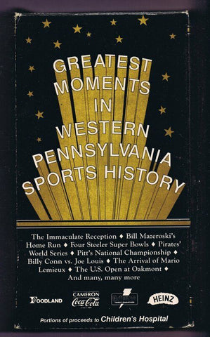 Greatest Moments in Western Pennsylvania Sports History VINTAGE VHS Cassette 