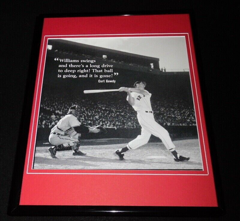 Ted Williams 1960 HR in Last At Bat Framed 11x14 Photo Display Red Sox