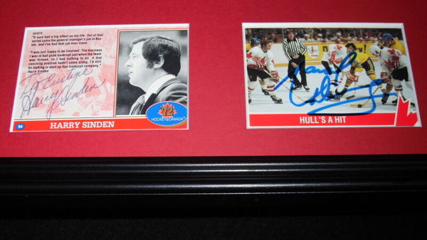 1972 Summit Series Team Canada Signed Framed 18x24 Photo Display Dryden Hull