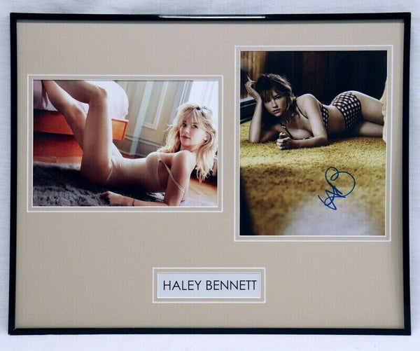 Haley Bennett Signed Framed 16x20 Lingerie Photo Set Magnificent Seven