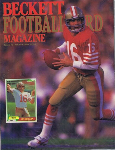 ORIGINAL Vintage 1990 Beckett Football Card Magazine #2 Joe Montana