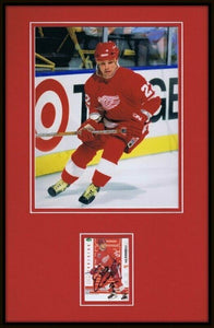 Dino Ciccarelli Signed Framed 11x17 Photo Display Red Wings North Stars