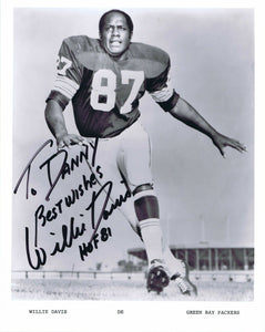 Willie Davis Signed Vintage 8x10 Photo Packers