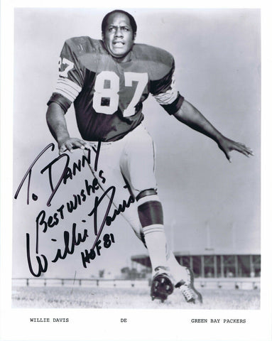 Willie Davis Signed Vintage 8x10 Photo Packers