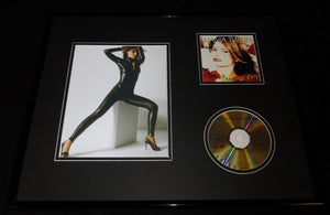 Shania Twain Framed 16x20 Come on Over CD & Latex Bodysuit Photo Display