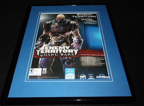 Enemy Territory Quake Wars 2006 Framed 11x14 ORIGINAL Vintage Advertisement