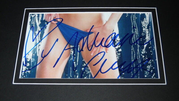 Adrianne Curry Signed Framed 12x18 Stockings Lingerie Heels Photo Set 