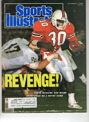 Dec 4 1989 Sports Illustrated Magazine Steve McGuire Miami vs Notre Dame