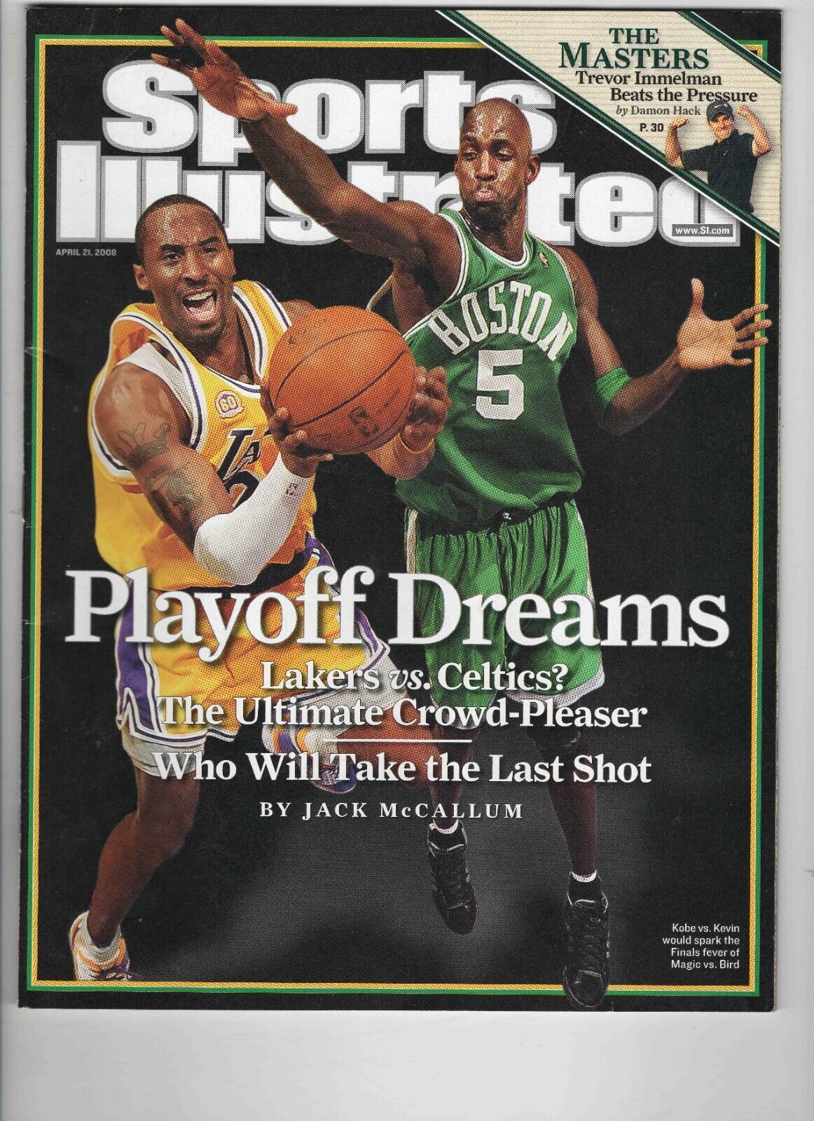 Apr 21 2008 Sports Illustrated Kobe Bryant Kevin Garnett