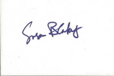 Susan Blakely Signed Vintage 3x5 Index Card 