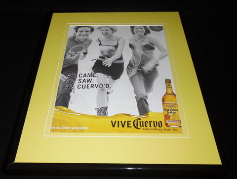 Jose Cuervo Tequila Bikini Girls Framed 11x14 ORIGINAL Vintage Advertisement