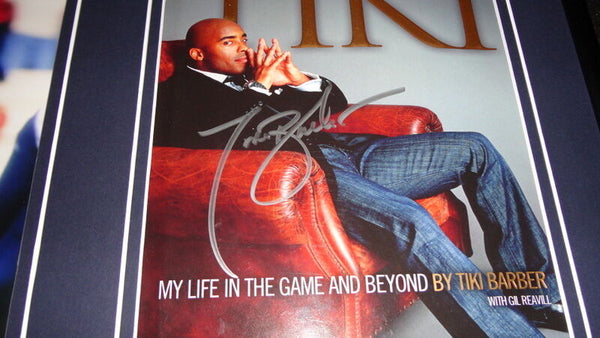 Tiki Barber Signed Framed 12x18 Photo Display JSA Virginia UVA Giants