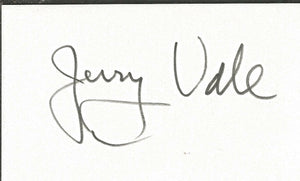 Jerry Vale Signed 3x5 Index Card