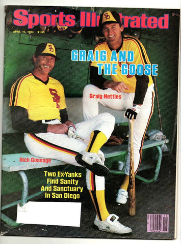 VINTAGE Apr 16 1984 Sports Illustrated Magazine Graig Nettles Goose Gossage