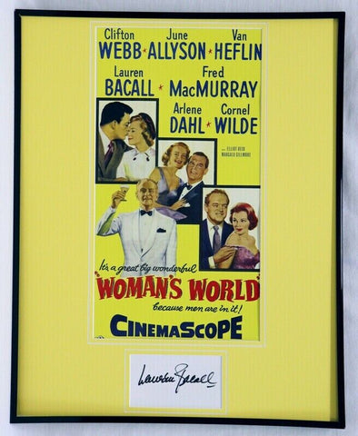 Lauren Bacall Signed Framed 16x20 Woman's World Poster Display JSA